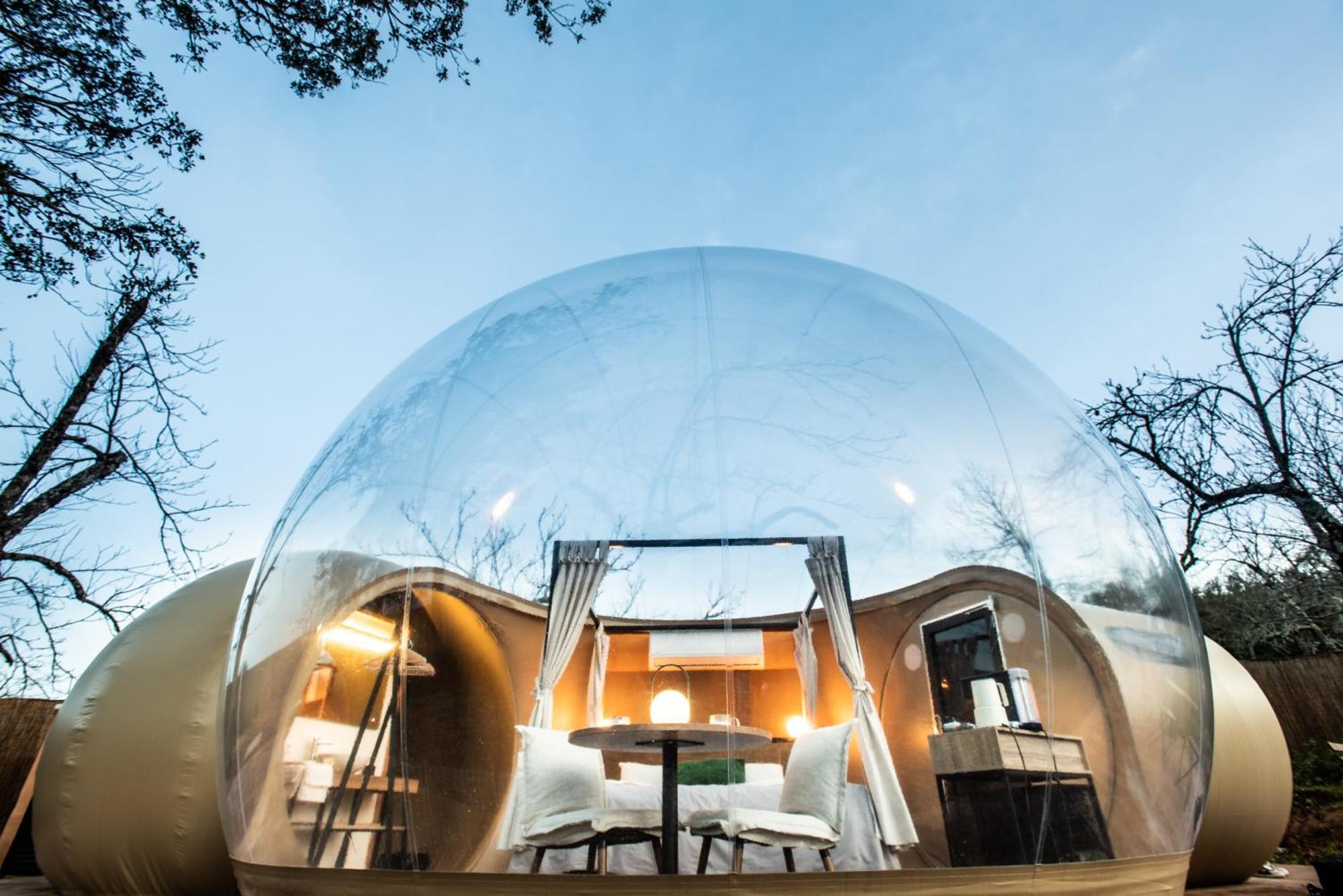 Horizonte Bubble Rooms Cortegana Bagian luar foto